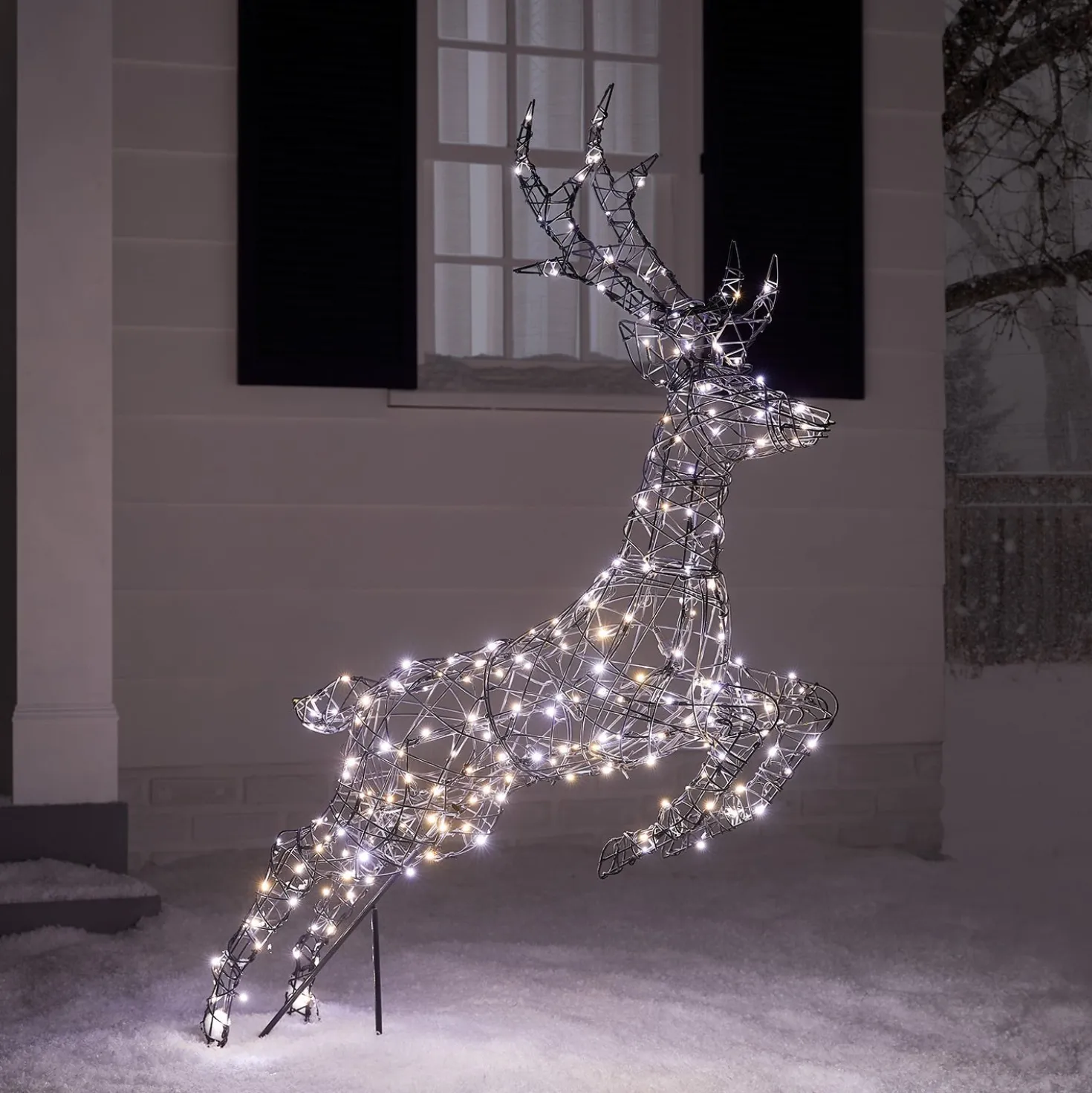 Springendes Solar-LED-Rentier Hirsch L Harlow