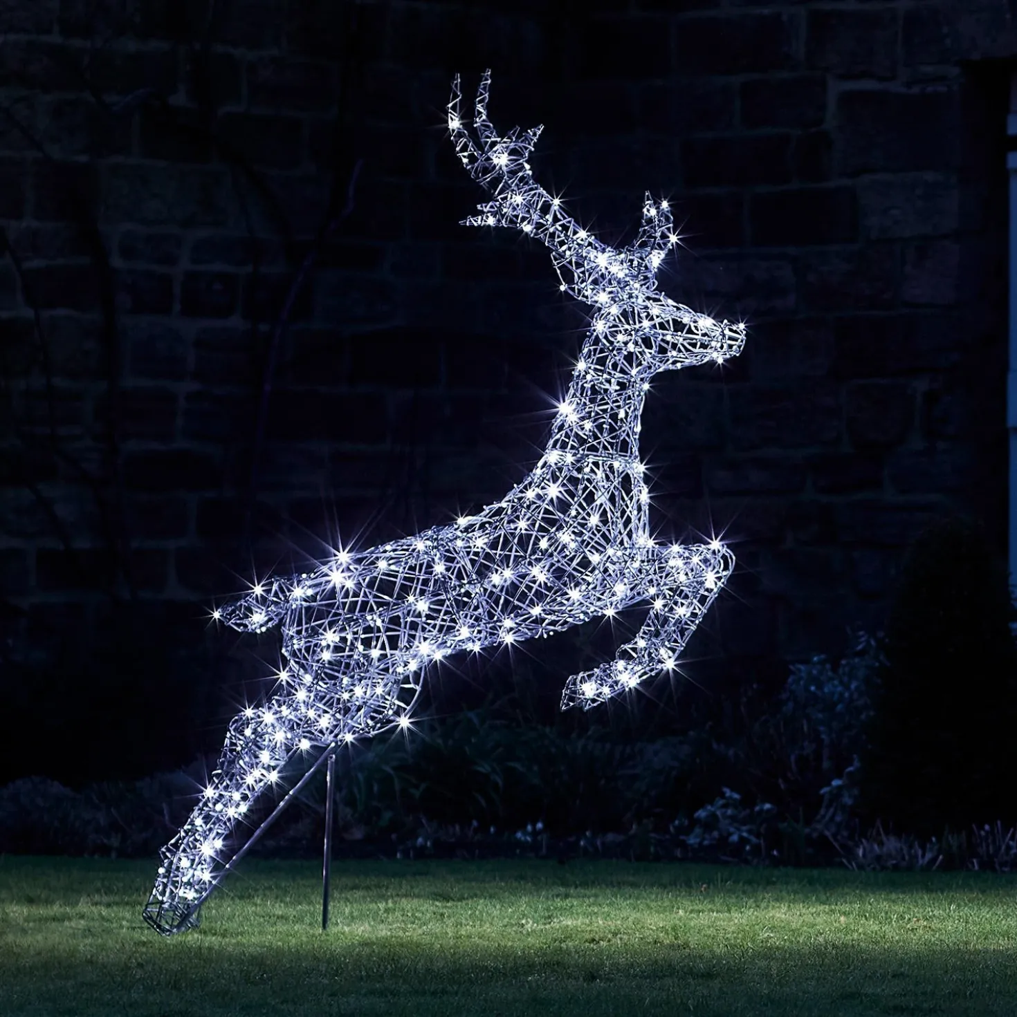 Springendes Solar-LED-Rentier Hirsch L Harlow