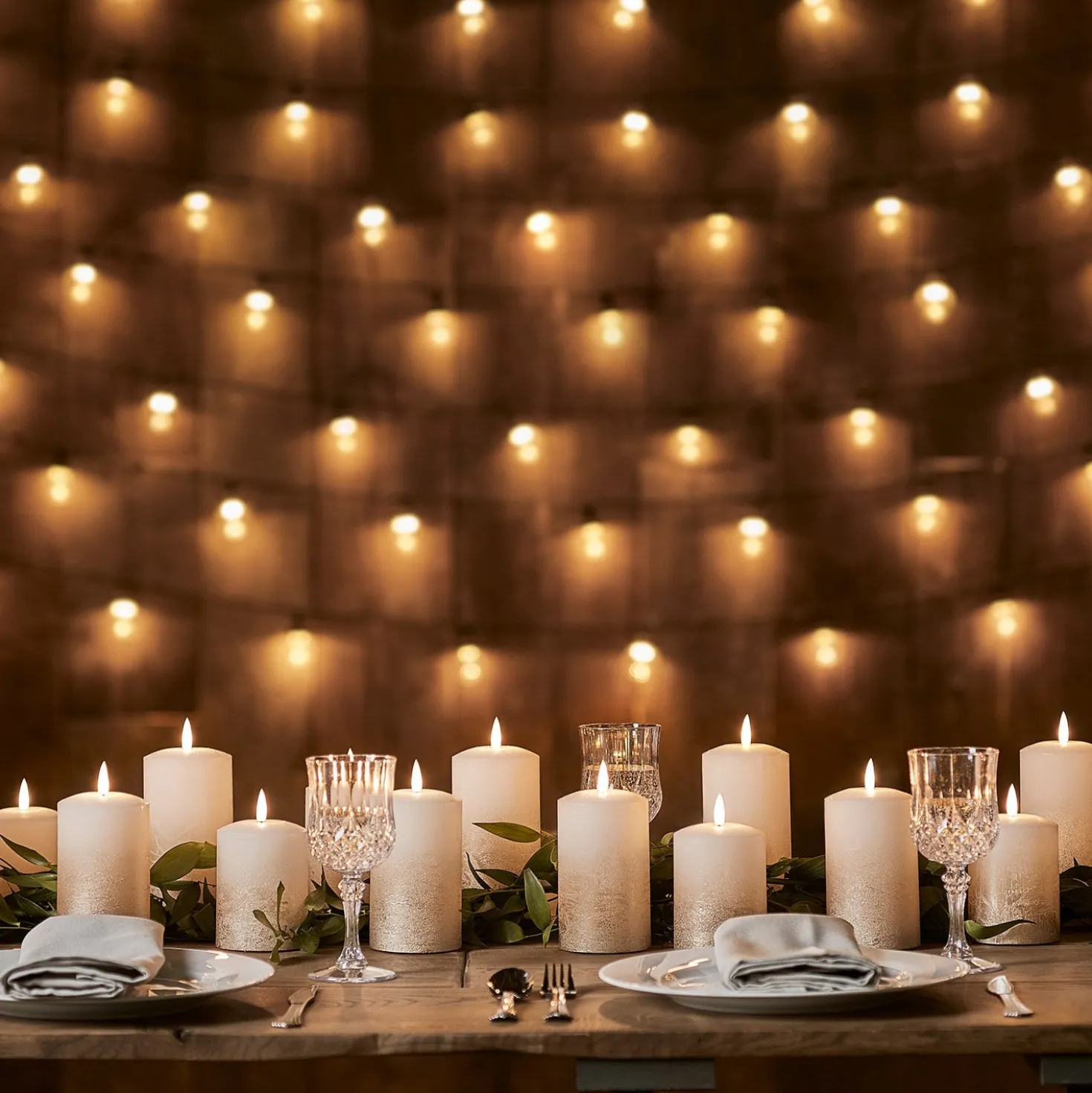 TruGlow® LED Kerzen Echtwachs Trio bronze ombré mit Fernbedienung
