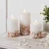 TruGlow® LED Kerzen Echtwachs Trio Muscheln mit Fernbedienung