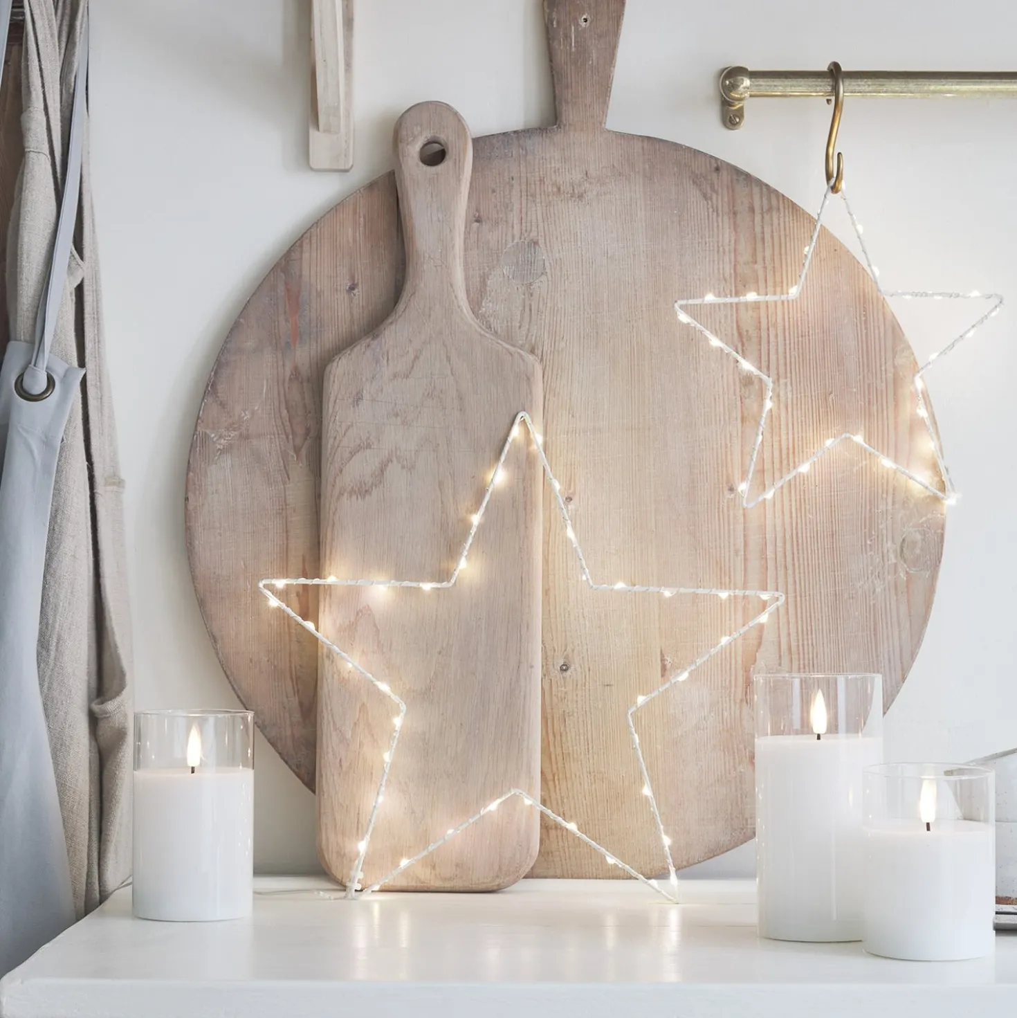 TruGlow® LED Kerzen Trio weiß in Gläsern mit Fernbedienung