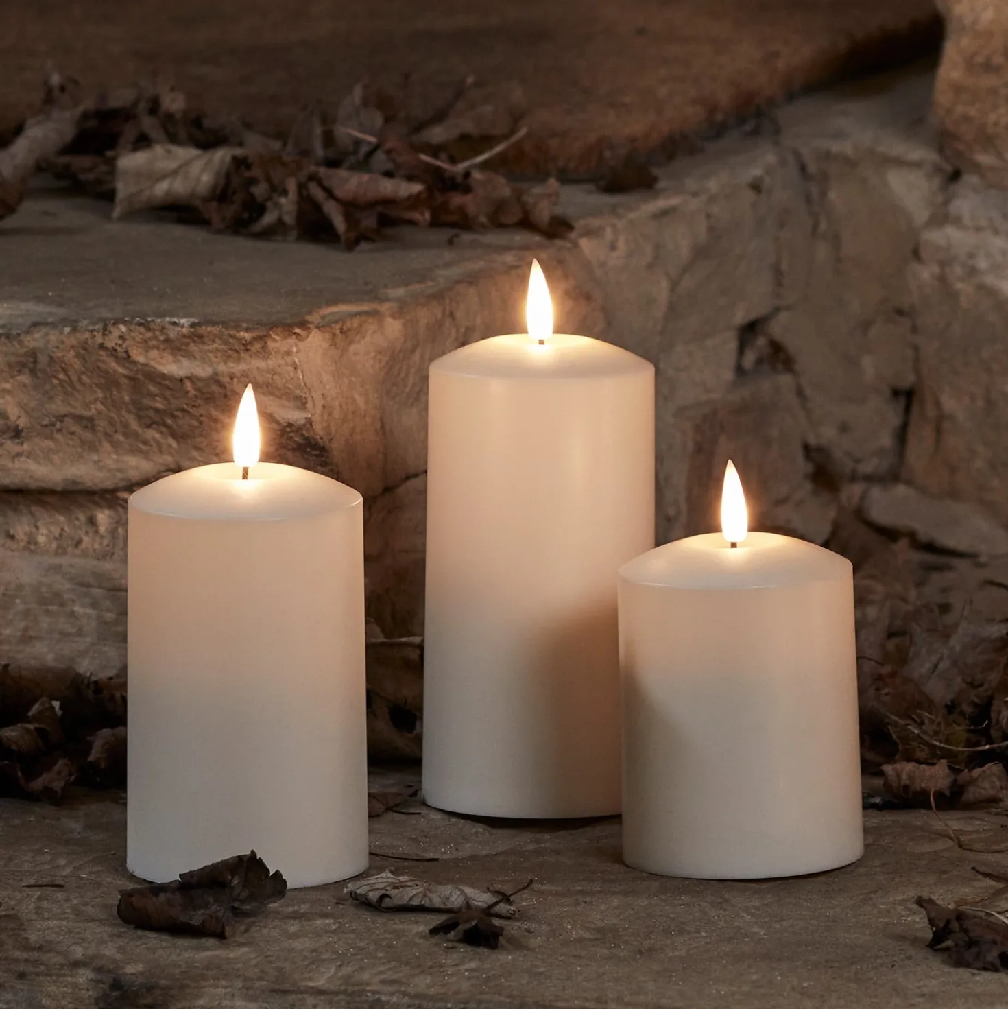 TruGlow® LED Outdoor Kerzen Trio