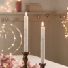 TruGlow® LED Stabkerzen Echtwachs Duo Mond und Sterne mit Fernbedienung