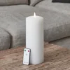 TruGlow® LED Stumpenkerze Echtwachs weiß 25 x 10cm mit Fernbedienung