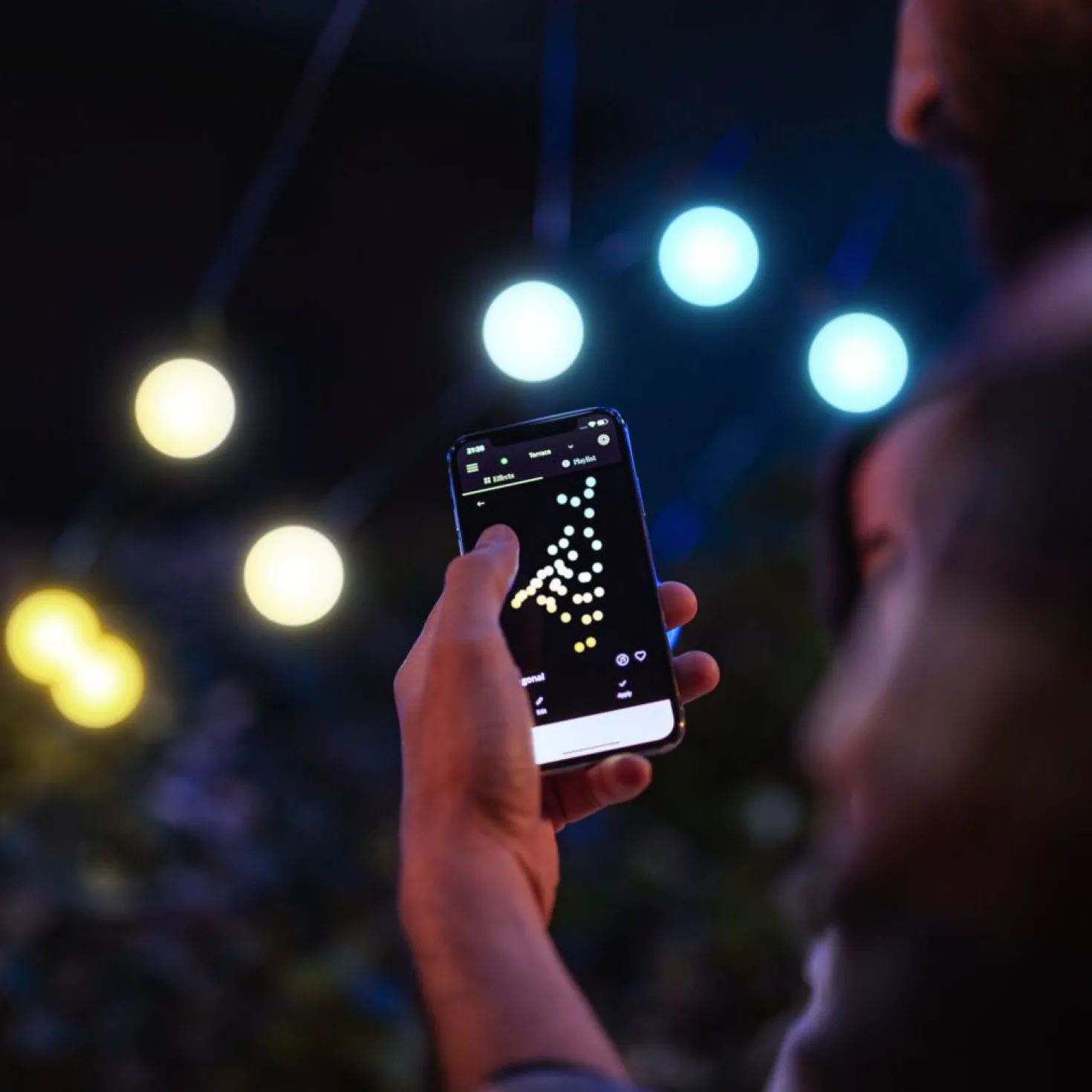 Twinkly 20m smarte Party Lichterkette orange und weiß mit 40 LEDs