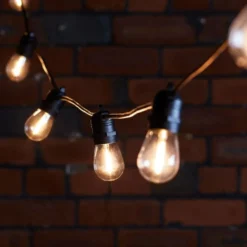 Ultimate Connect 20m 40er LED Lichterkette Glühbirnen warmweiß koppelbar schwarzes Kabel
