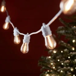Ultimate Connect 10m 20er LED Lichterkette Glühbirnen warmweiß koppelbar weißes Kabel