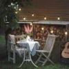 Ultimate Connect 60m 120er LED Lichterkette Glühbirnen warmweiß koppelbar schwarzes Kabel