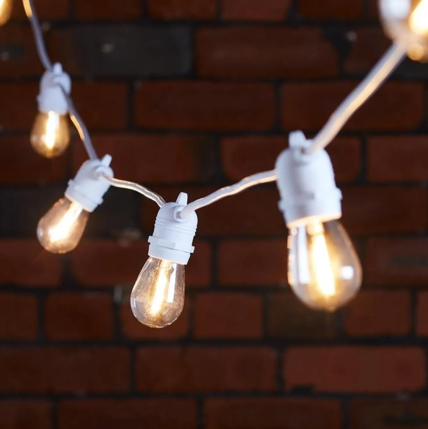 Ultimate Connect 45m 90er LED Lichterkette Glühbirnen warmweiß koppelbar weißes Kabel