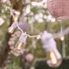Ultimate Connect 60m 120er LED Lichterkette Glühbirnen warmweiß koppelbar weißes Kabel