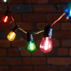 Ultimate Connect 100m 200er LED Lichterkette Glühbirnen bunt koppelbar schwarzes Kabel