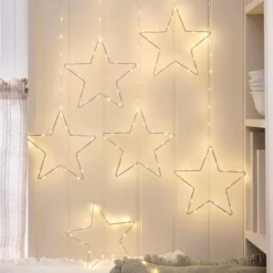 2 x 3er Set LED Sterne außen